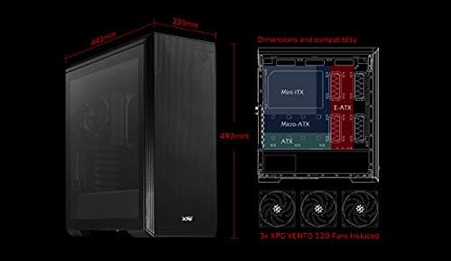 ADATA XPG DEFENDER ATX Mid Tower Black with Tempered Glass Side Panel and USB 3.2 Gen 1 Type-A image