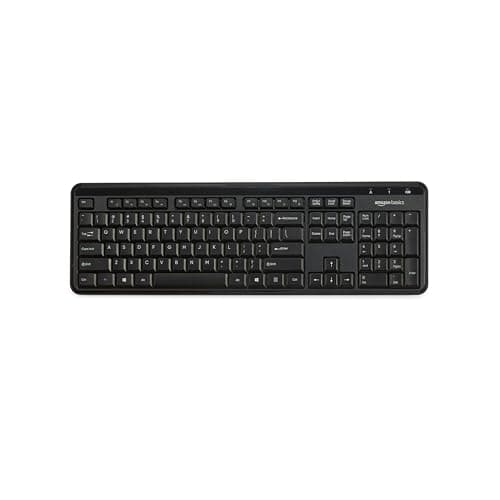 AmazonBasics Wireless Computer Keyboard and Mouse Combo - Quiet and Compact - US Layout (QWERTY) image