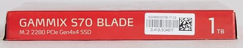ADATA XPG GAMMIX S70 Blade 1TB SSD M.2-2280 PCIe 4.0 x4 NVMe image