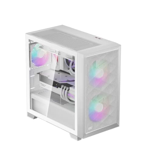 PC Cooler CPS C3D310 ARGB Micro ATX Mid Tower White Tempered Glass Side Panel image