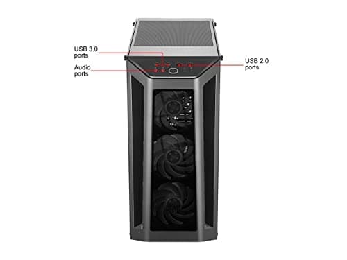 Cooler Master MasterBox MB530P ATX Mid Tower Black Tempered Glass Side Panel USB 3.2 Gen 1 Type-A USB 2.0 Type-A image