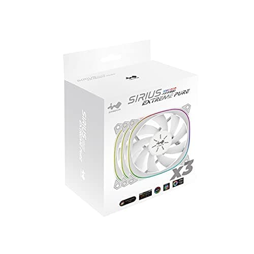In Win Sirius Extreme Pure ASE120P 120mm White PWM ARGB 3-Pack image