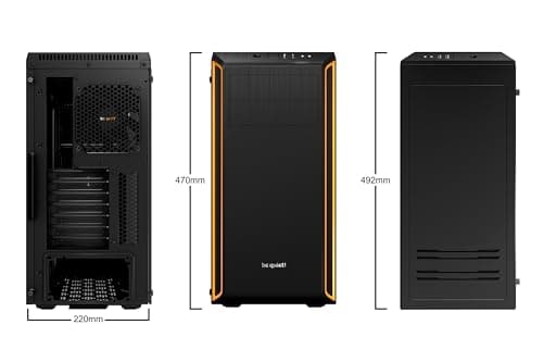 be quiet! Pure Base 600 ATX Mid Tower Black / Orange Tempered Glass Side Panel image