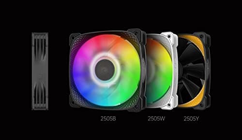 Geometric Future Squama 2505 120mm Yellow / Black PWM 91.3 CFM 3-Pack image