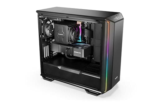 be quiet! Dark Base 701 ATX Mid Tower Black Tempered Glass Side Panel, USB 3.2 Gen 2 Type-C, USB 3.2 Gen 1 Type-A image