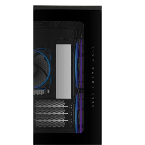 Asus Prime AP202 Micro ATX Mid Tower Black with Tempered Glass Side Panel and USB 3.2 Gen 2x2 Type-C, USB 3.2 Gen 1 Type-A image