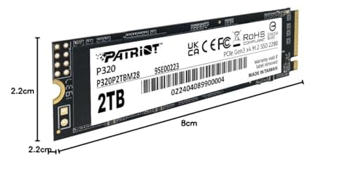 Patriot P320 2TB M.2-2280 SSD PCIe 3.0 x4 NVMe image