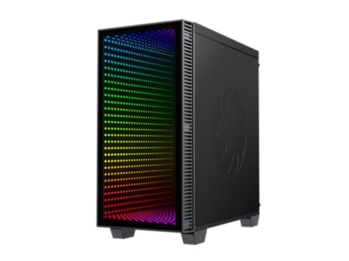 GameMax Mini Abyss H608 Micro ATX Mid Tower Black Tempered Glass Side Panel image