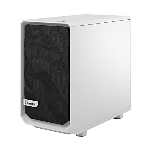 Fractal Design Meshify 2 Nano Mini-ITX Tower White with Tempered Glass Side Panel and USB 3.2 Gen 2 Type-C USB 3.2 Gen 1 Type-A image