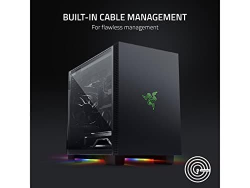 Razer Tomahawk Mini-ITX Tower Black / Green with Tinted Tempered Glass Side Panel and USB 3.2 Gen 2 Type-C, USB 3.2 Gen 1 Type-A image