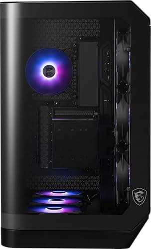 MSI MAG PANO 120R PZ ATX Mid Tower Black with Tempered Glass Side Panel and USB 3.2 Gen 2x2 Type-C USB 3.2 Gen 1 Type-A image