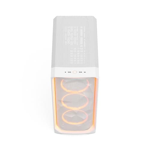 Fractal Design Meshify 3 Ambience Pro RGB ATX Mid Tower White with Tempered Glass Side Panel and USB 3.2 Gen 2x2 Type-C, USB 3.2 Gen 1 Type-A image