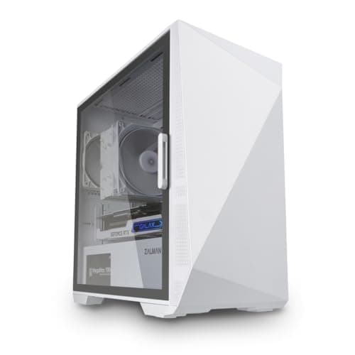 Zalman Z1 Iceberg Micro ATX Mid Tower Black Tempered Glass Side Panel USB 3.2 Gen 1 Type-A USB 2.0 Type-A Front Panel image
