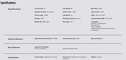 AMD Threadripper 3960X 3.8 GHz 24-Core sTRX4 image