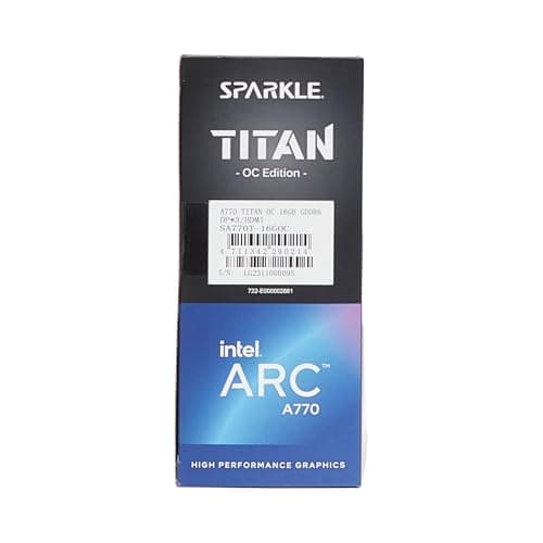 Sparkle TITAN OC Arc A770 16GB GDDR6 Blue / Black image