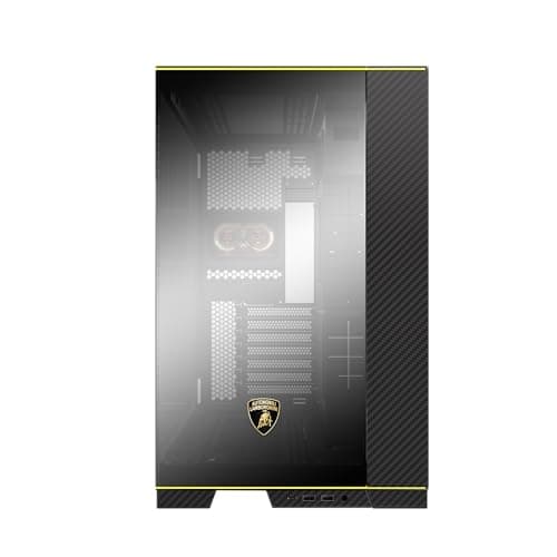 Lian Li O11D EVO RGB Automobili Lamborghini ATX Mid Tower Black / Gold Tempered Glass image