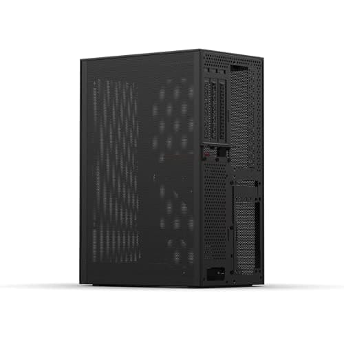 SSUPD Meshlicious Mini-ITX Tower Black Tempered Glass Side Panel, USB 3.2 Gen 2 Type-C, USB 3.2 Gen 1 Type-A image