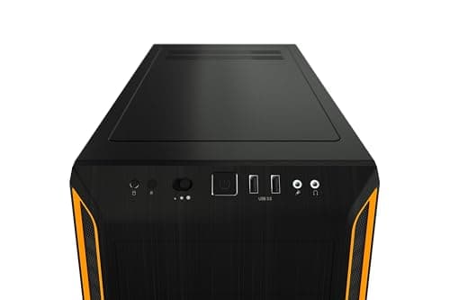 be quiet! Pure Base 600 ATX Mid Tower Black / Orange Tempered Glass Side Panel image