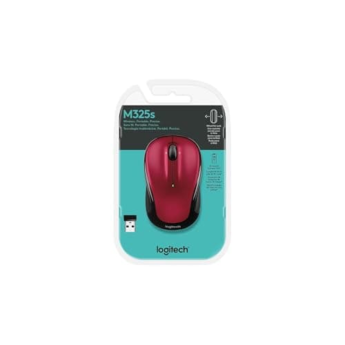 Logitech M325S Wireless/Wired Optical Red/Black Mouse image