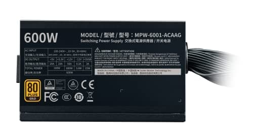 Cooler Master G600 Black ATX 600W Non-Modular 80+ Gold Certified image