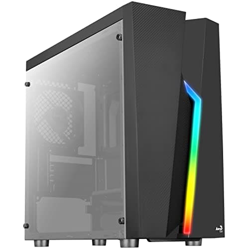 Aerocool Bolt Micro ATX Mini Tower Black with Tempered Glass Side Panel and USB 3.2 Gen 1 Type-A, USB 2.0 Type-A main image
