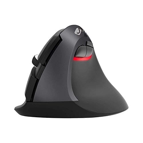 J-Tech Digital Wireless Ergonomic Vertical Mouse with Nano Transceiver, 3 DPI, Windows Mac, Black [V628M-2.4G] main image