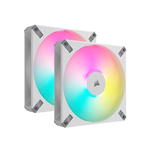 Corsair iCUE AF140 RGB ELITE 140mm White RGB PWM 2-Pack image
