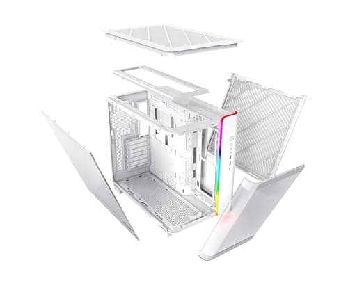 Montech KING 95 ATX Mid Tower White with Tempered Glass Side Panel and USB 3.2 Gen 1 Type-C/USB 3.2 Gen 1 Type-A Front Panel image