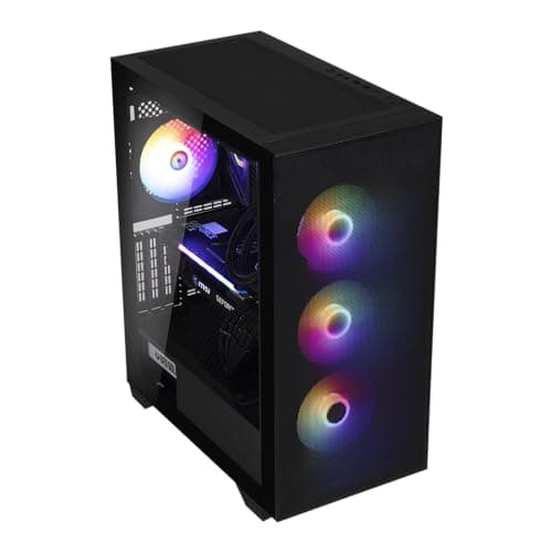 BitFenix FLOW ATX Mid Tower Black Tempered Glass Side Panel image