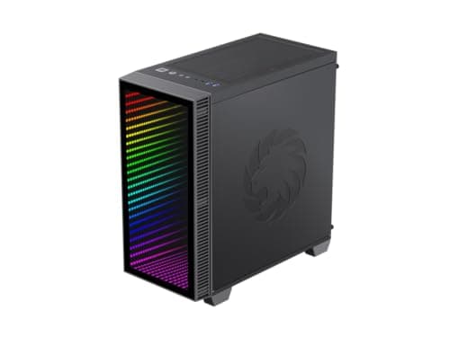 GameMax Mini Abyss H608 Micro ATX Mid Tower Black Tempered Glass Side Panel image