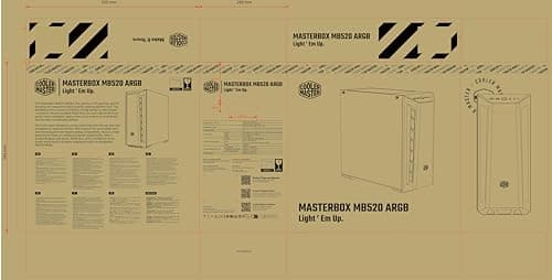 Cooler Master MasterBox MB520 ARGB ATX Mid Tower Black with Tempered Glass Side Panel image