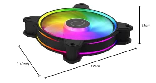 Cooler Master MasterFan MF120 Halo² 120mm Black Addressable RGB PWM 1-Pack image