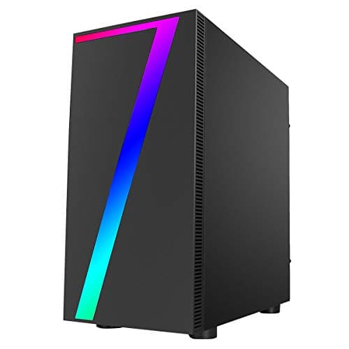 CiT Seven Micro ATX Mid Tower Black with Acrylic Side Panel and USB 2.0 Type-A Front Panel image