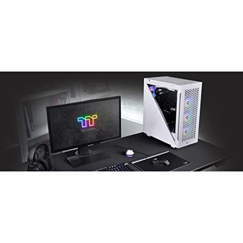 Thermaltake Divider 500 ATX Mid Tower White Tempered Glass ARGB Air Snow image