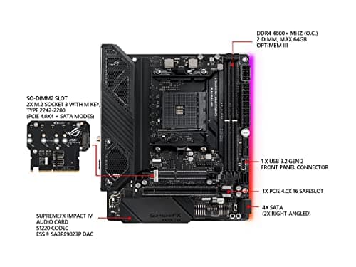 ASUS X570 ROG Crosshair VIII Impact AM4 WIFI DDR4 Mini DTX image