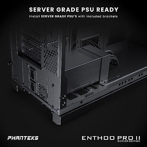 Phanteks Enthoo Pro 2 Server Edition ATX Full Tower Black with Tempered Glass Side Panel and USB 3.2 Gen 2 Type-C, USB 3.2 Gen 1 Type-A image
