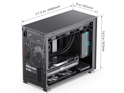 Jonsbo D31 MESH MicroATX Mini Tower Black Tempered Glass Side Panel image