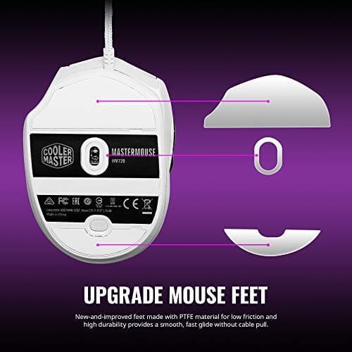 Cooler Master MM720 Glossy White Wired Optical Mouse image