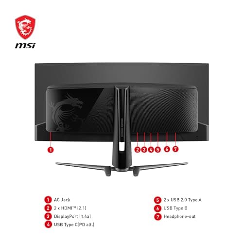 MSI MAG 341CQP 34" 3440x1440 175Hz QD-OLED Curved Monitor image