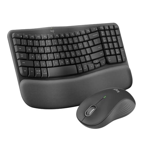 Logitech Wave Keys MK670 Bluetooth/Wireless/Wired Ergonomic Keyboard With Optical Mouse image