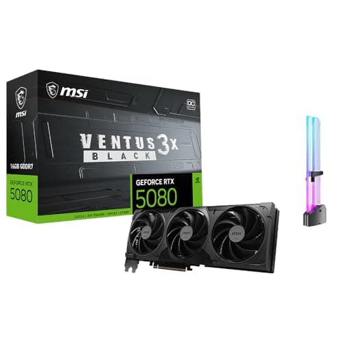 MSI GeForce RTX 5080 16G VENTUS 3X OC BLACK main image