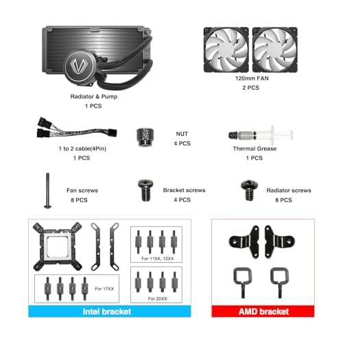 Vetroo V240 52 CFM Water 240mm Black image