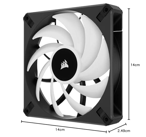 Corsair iCUE AF140 RGB ELITE 140mm Black PWM RGB 2-Pack image