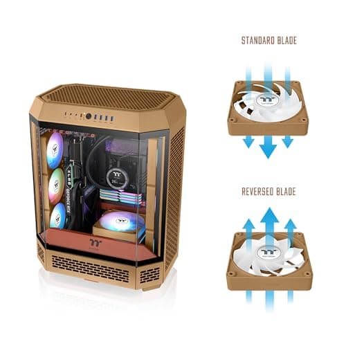 Thermaltake CT140 EX Reverse 140mm Brown ARGB Sync PWM 94.95 CFM 3-Pack image