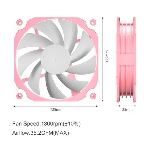 Vetroo ARGB120 120mm Pink PWM Addressable RGB image