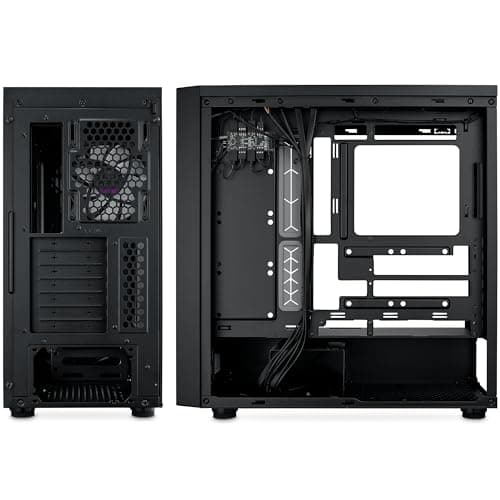 Cooler Master MasterBox 600 ATX Mid Tower Black with Tempered Glass Side Panel and USB 3.2 Gen 2x2 Type-C, USB 3.2 Gen 1 Type-A image