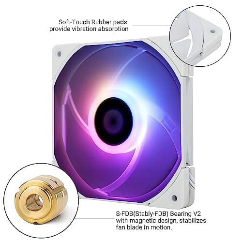 Thermalright TL-C12015W-S 120mm White Addressable RGB PWM 52 CFM image