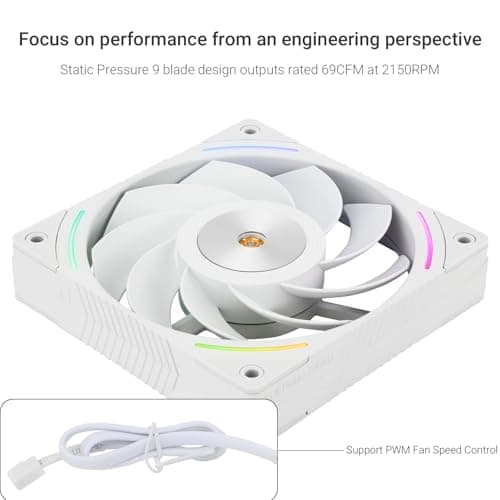 Thermalright TL-K12RW 120mm White Addressable RGB PWM 69 CFM image