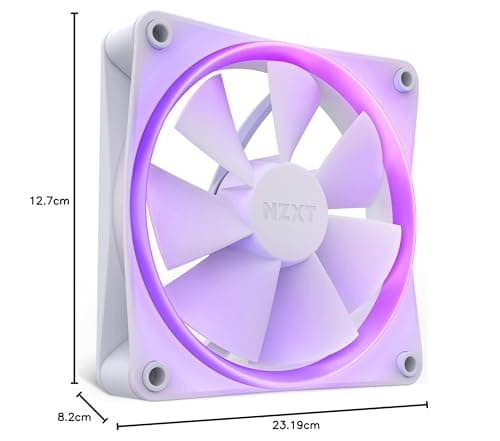 NZXT F120 RGB 120mm White RGB PWM 78.86 CFM 3-Pack image
