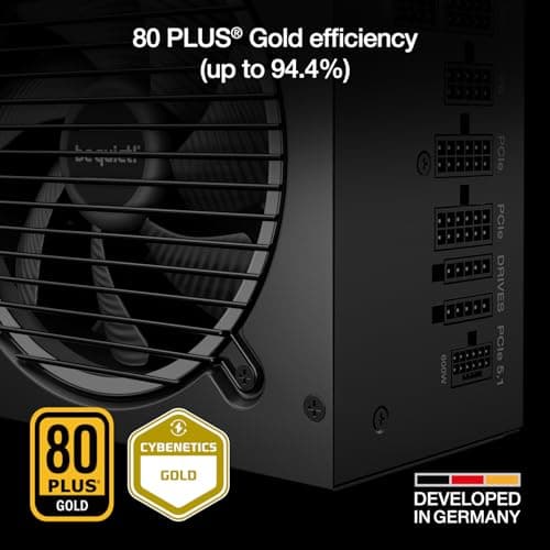 be quiet! Pure Power 13 M Fully Modular ATX Power Supply - 1000 Watts ATX 3.1 - Black image